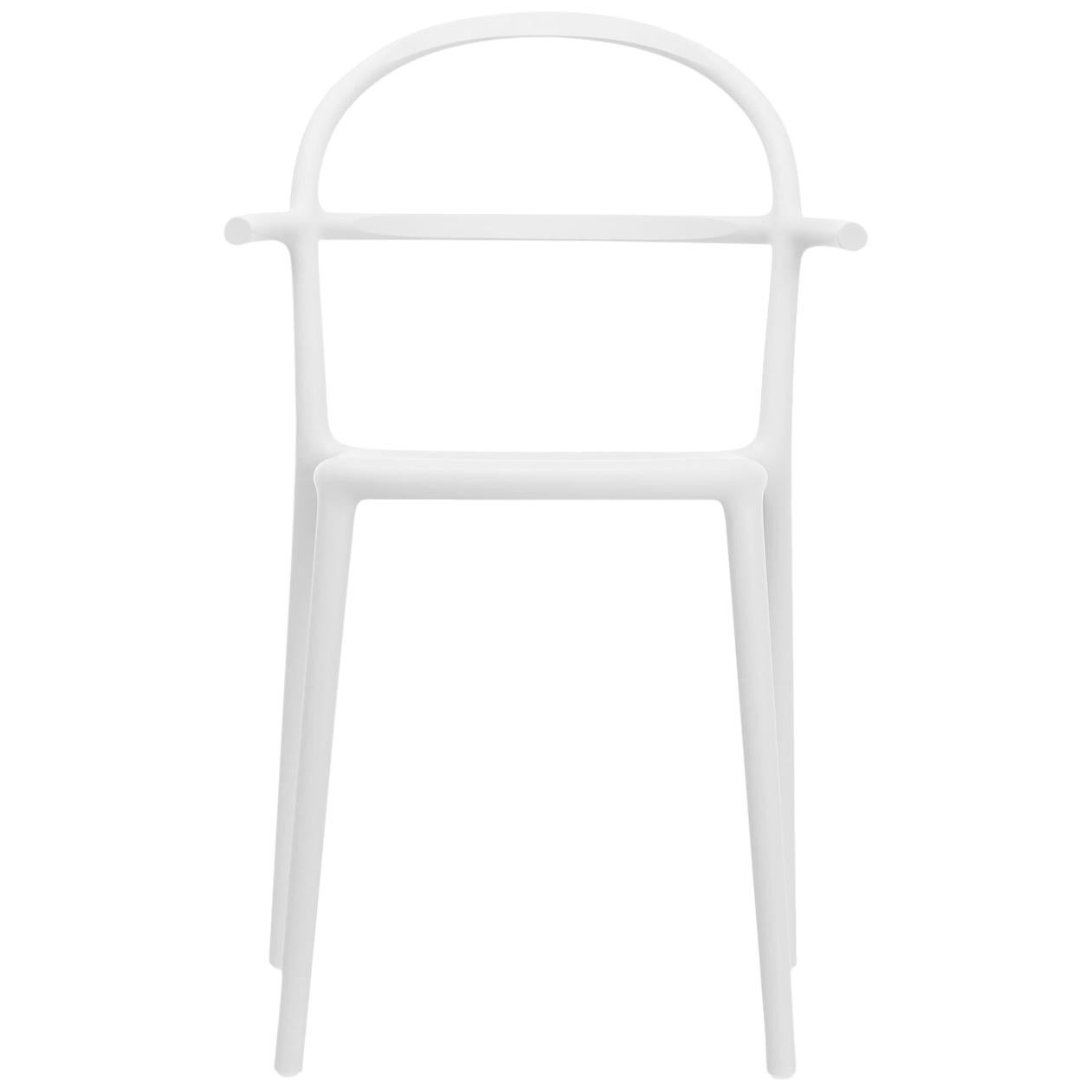 Set of 2 Kartell Generic C Chairs in White by Philippe Starck For Sale