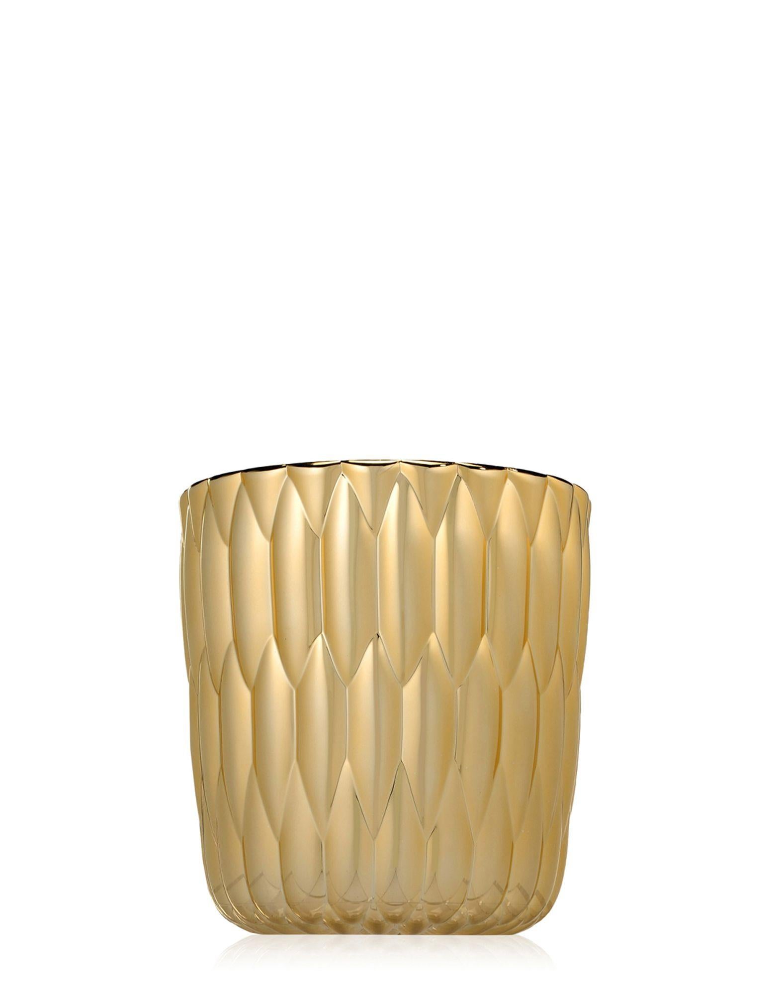 Set of 2 Kartell Jellies Vase in Gold by Patricia Urquiola