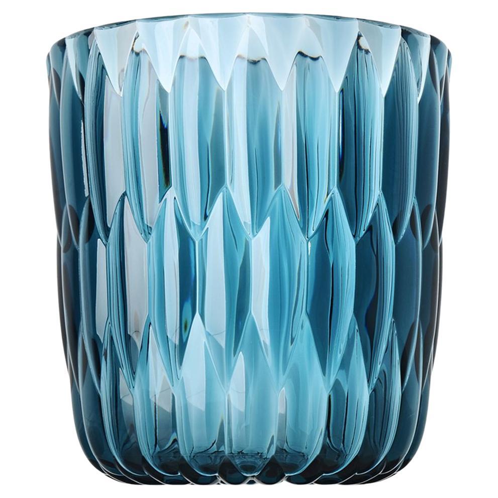 Set von 2 Kartell Jellies-Vasen in Hellblau von Patricia Urquiola