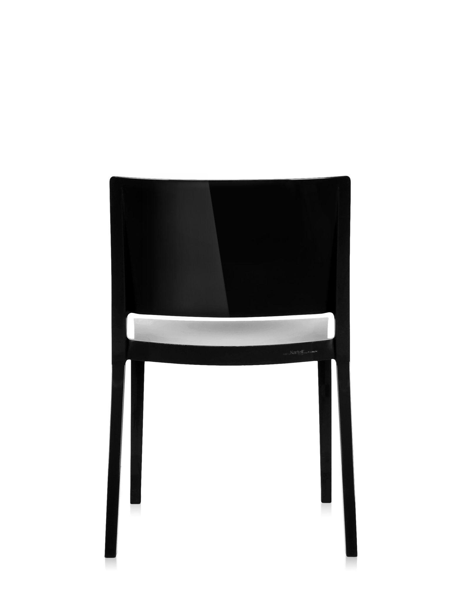 Modern Set of 2 Kartell Lizz Chairs in Black by Piero Lissoni & Carlo Tamborini For Sale