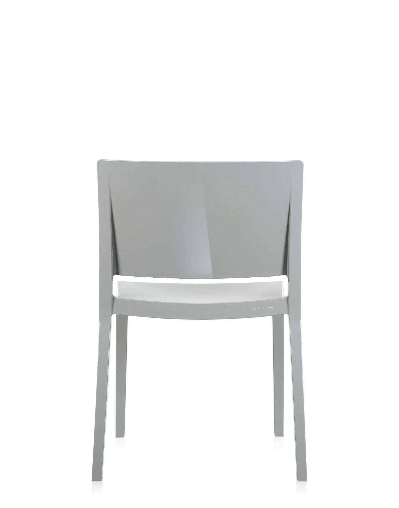 Italian Set of 2 Kartell Lizz Chairs in Grey by Piero Lissoni & Carlo Tamborini