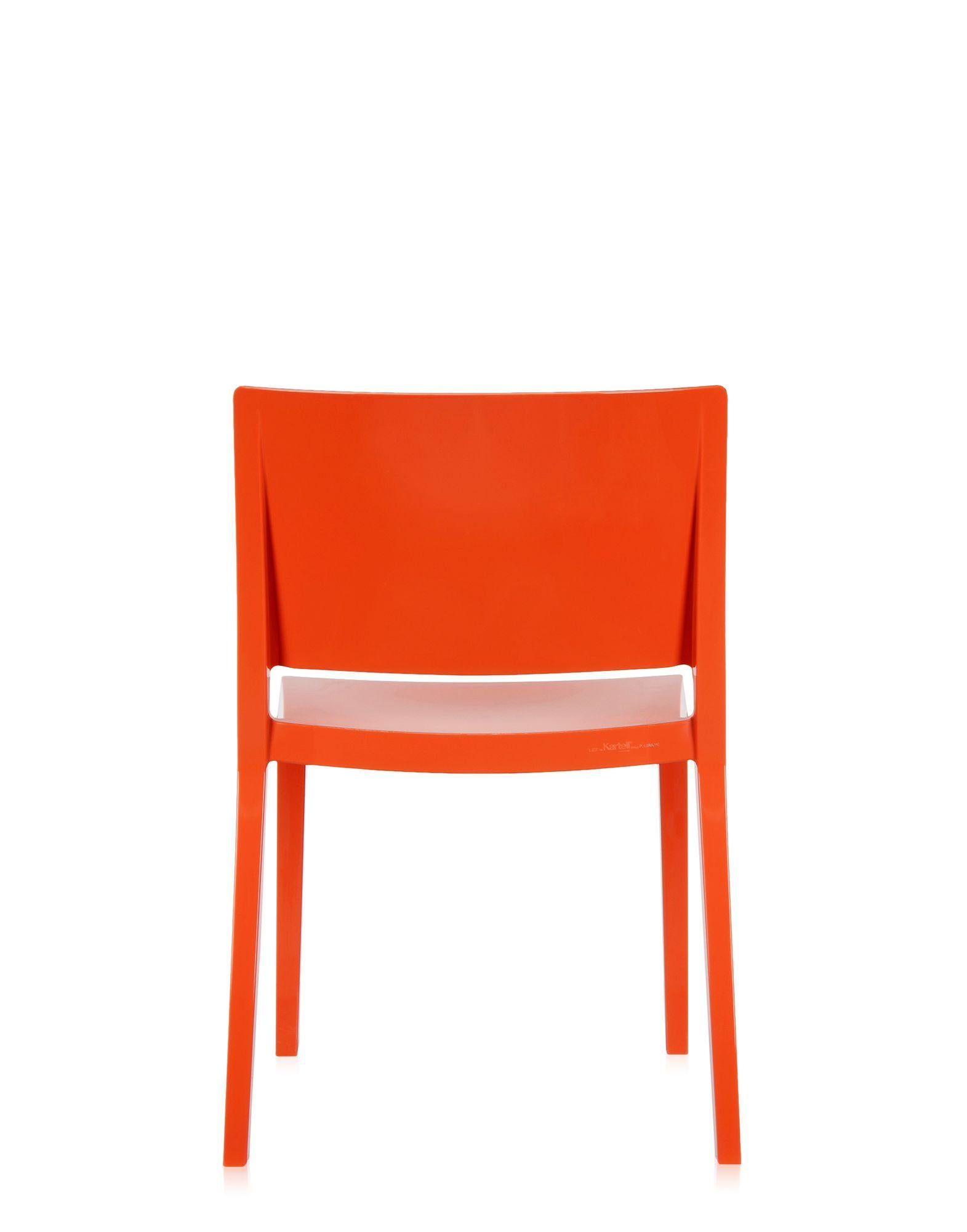 2er-Set Kartell Lizz-Stühle in Orange von Piero Lissoni & Carlo Tamborini (Italienisch) im Angebot