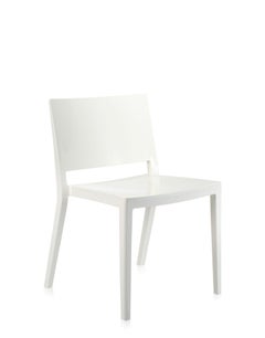 Set of 2 Kartell Lizz Chairs in White by Piero Lissoni & Carlo Tamborini