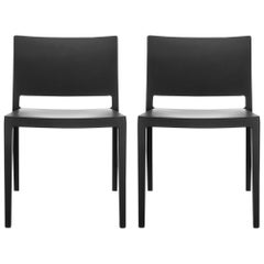 Set of 2 Kartell Lizz Mat Chairs in Black by Patricia Urquiola