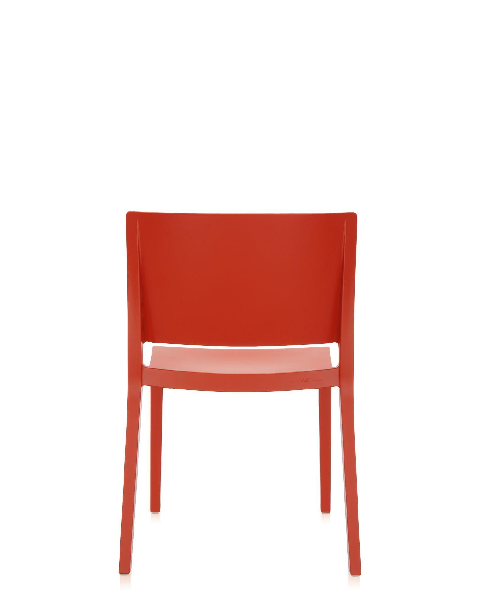 2er-Set Kartell Lizz Mat-Stühle in Orange von Patricia Urquiola (Italienisch) im Angebot