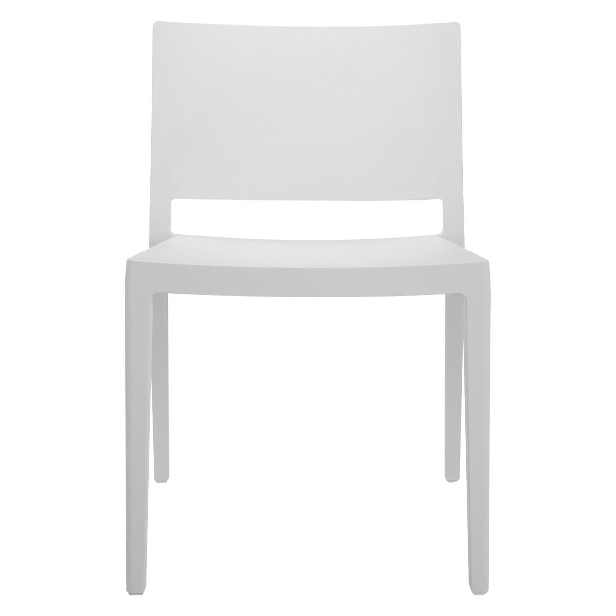 Set of 2 Kartell Lizz Mat Chairs in White by Patricia Urquiola For Sale