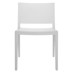 Set of 2 Kartell Lizz Mat Chairs in White by Patricia Urquiola