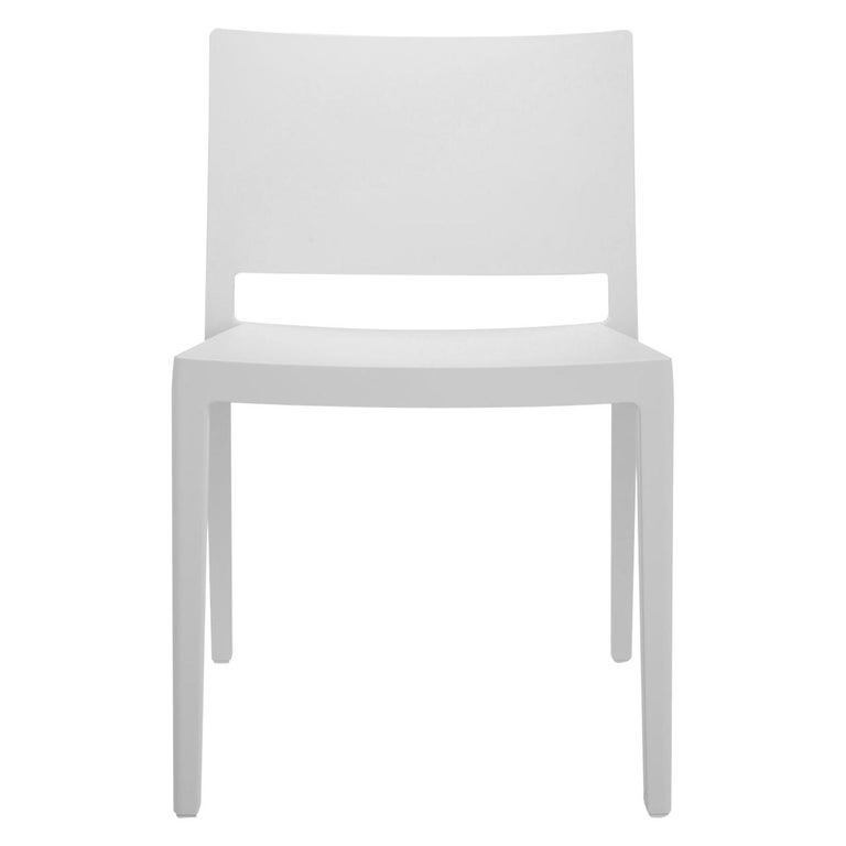 Set of 2 Kartell Lizz Mat Chairs in White by Patricia Urquiola For Sale