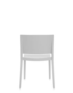 Set of 2 Kartell Lizz Matt White Chair by Piero Lissoni