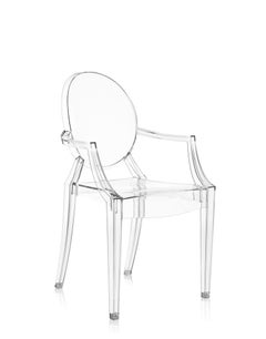 Ensemble de 2 fauteuils Kartell Louis Ghost en cristal de Philippe Starck