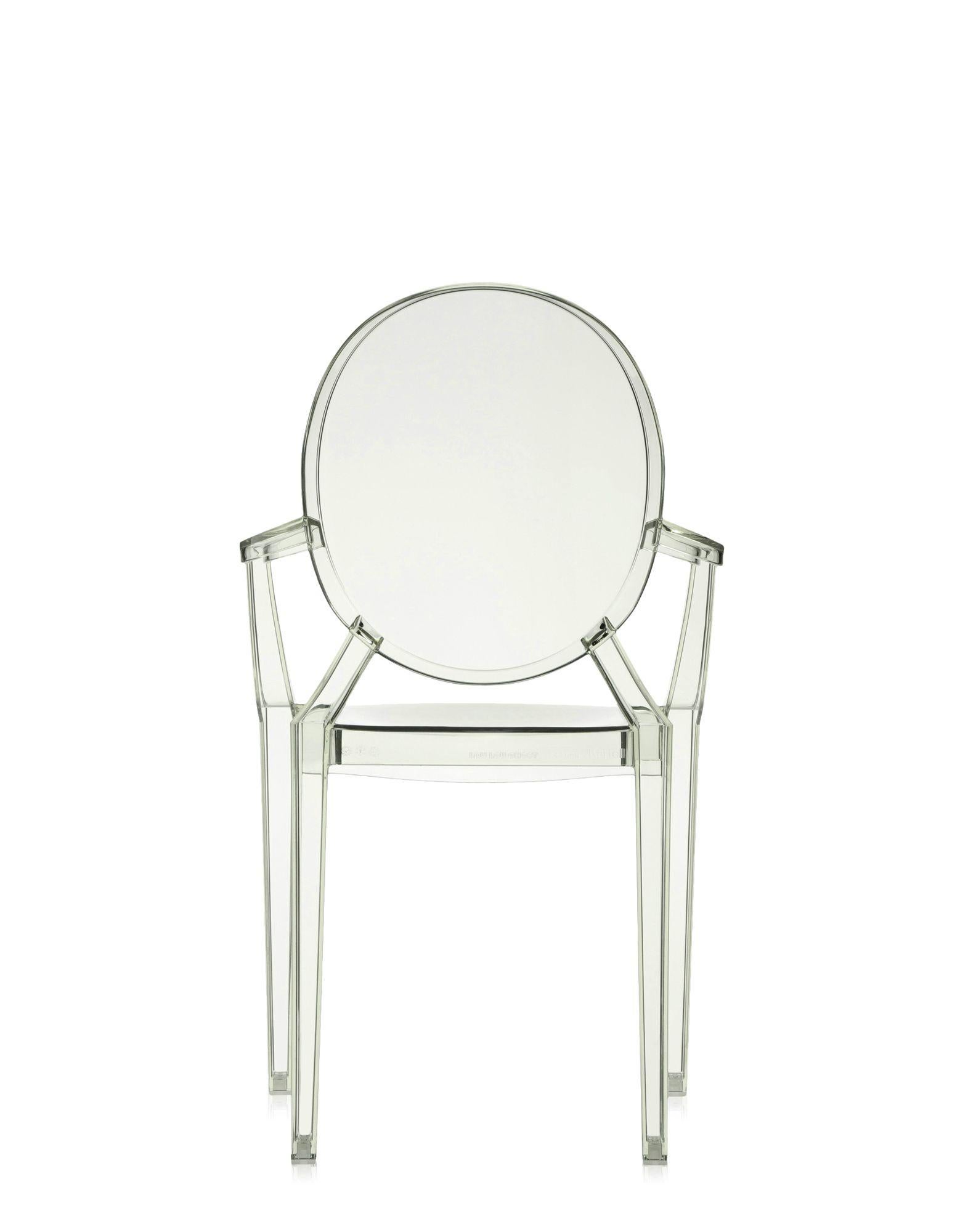 Italiano Set di 2 poltrone Kartell Louis Ghost in Crystal Green di Philippe Starck in vendita