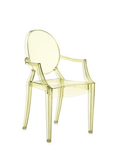 Set of 2 Kartell Louis Ghost Armchairs in Straw Yellow by Philippe Starck
