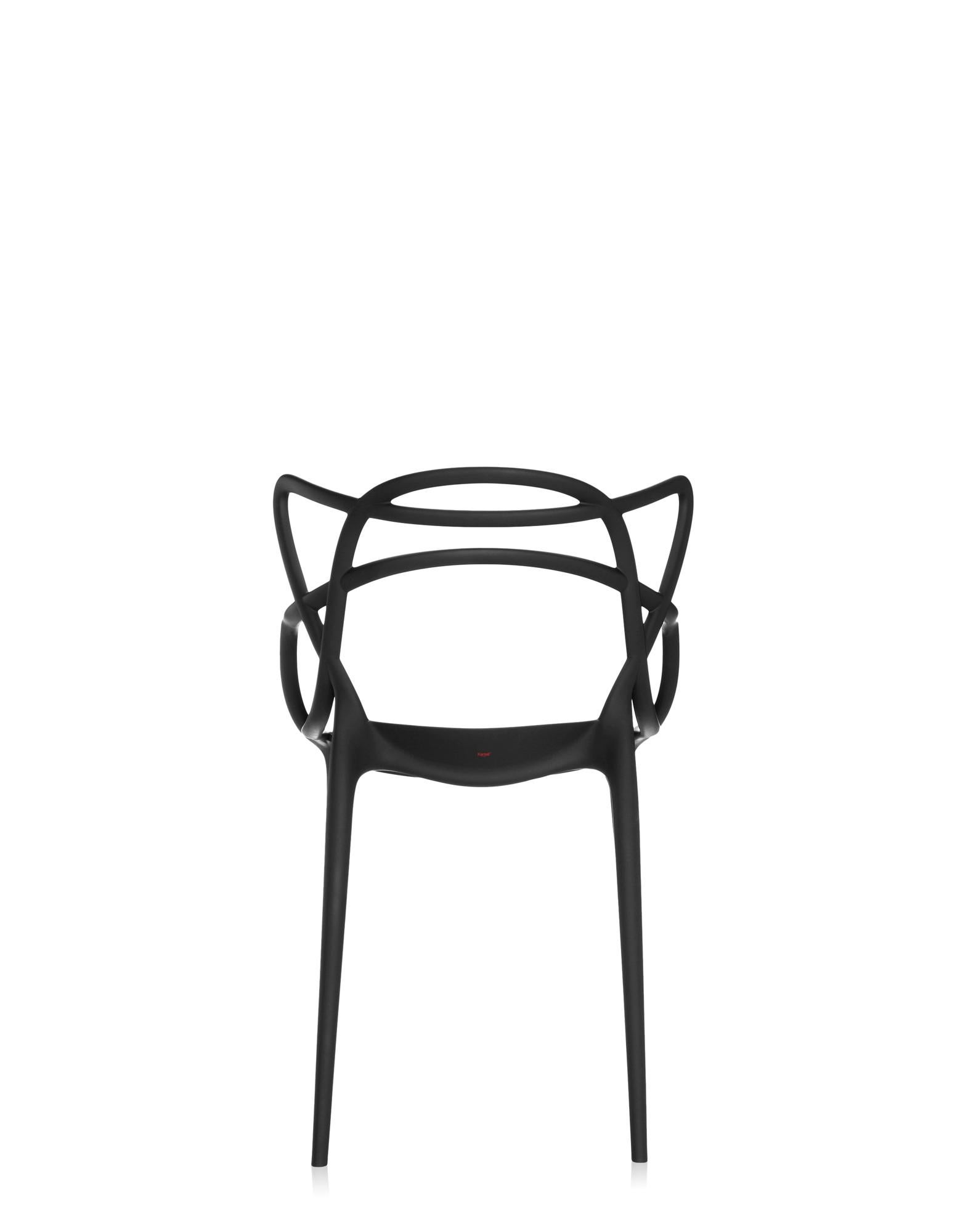 Italian Set of 2 Kartell Masters Chairs in Black by Philippe Starck & Eugeni Quitllet For Sale