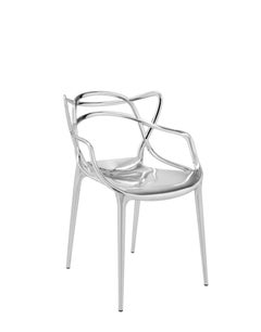 Set of 2 Kartell Masters Chairs in Chrome by Philippe Starck & Eugeni Quitllet