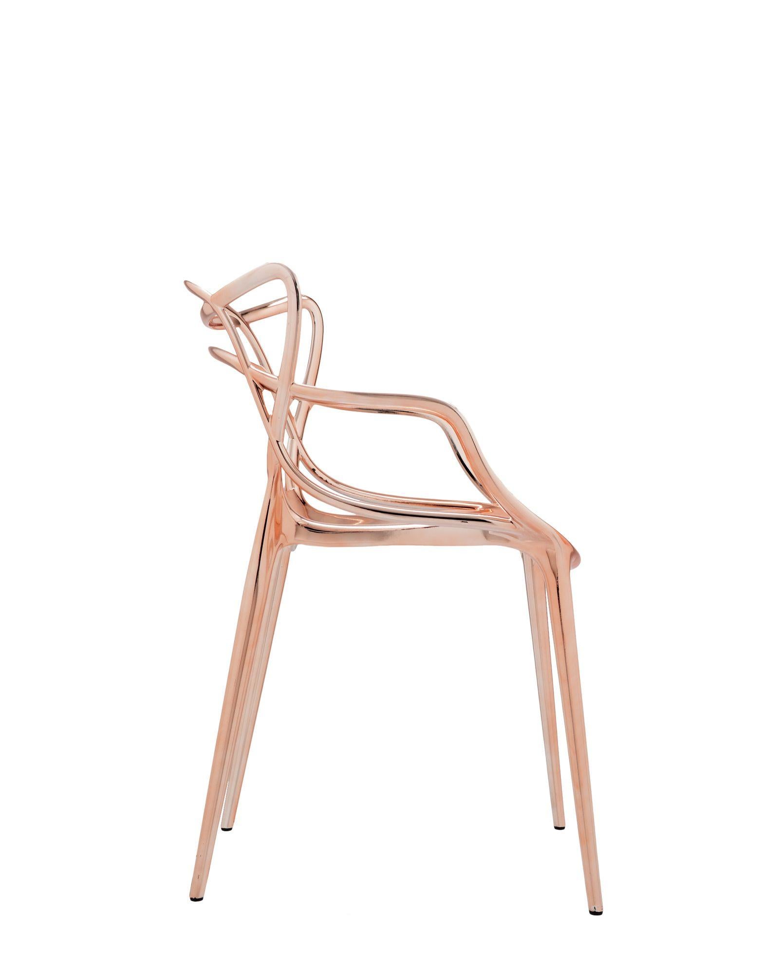 Moderne Ensemble de 2 chaises Kartell Masters en cuivre de Philippe Starck & Eugeni Quitllet en vente