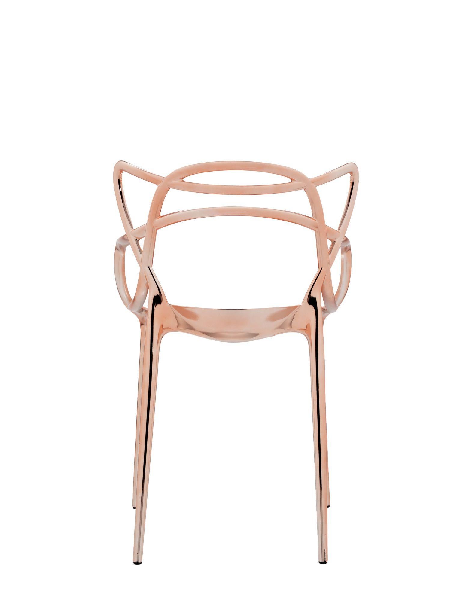 italien Ensemble de 2 chaises Kartell Masters en cuivre de Philippe Starck & Eugeni Quitllet en vente