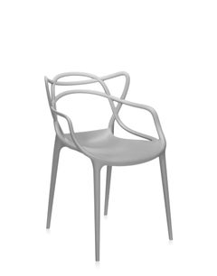 Set of 2 Kartell Masters Chairs in Grey by Philippe Starck & Eugeni Quitllet