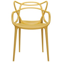 Set of 2 Kartell Masters Chairs in Mustard by Philippe Starck & Eugeni Quitllet