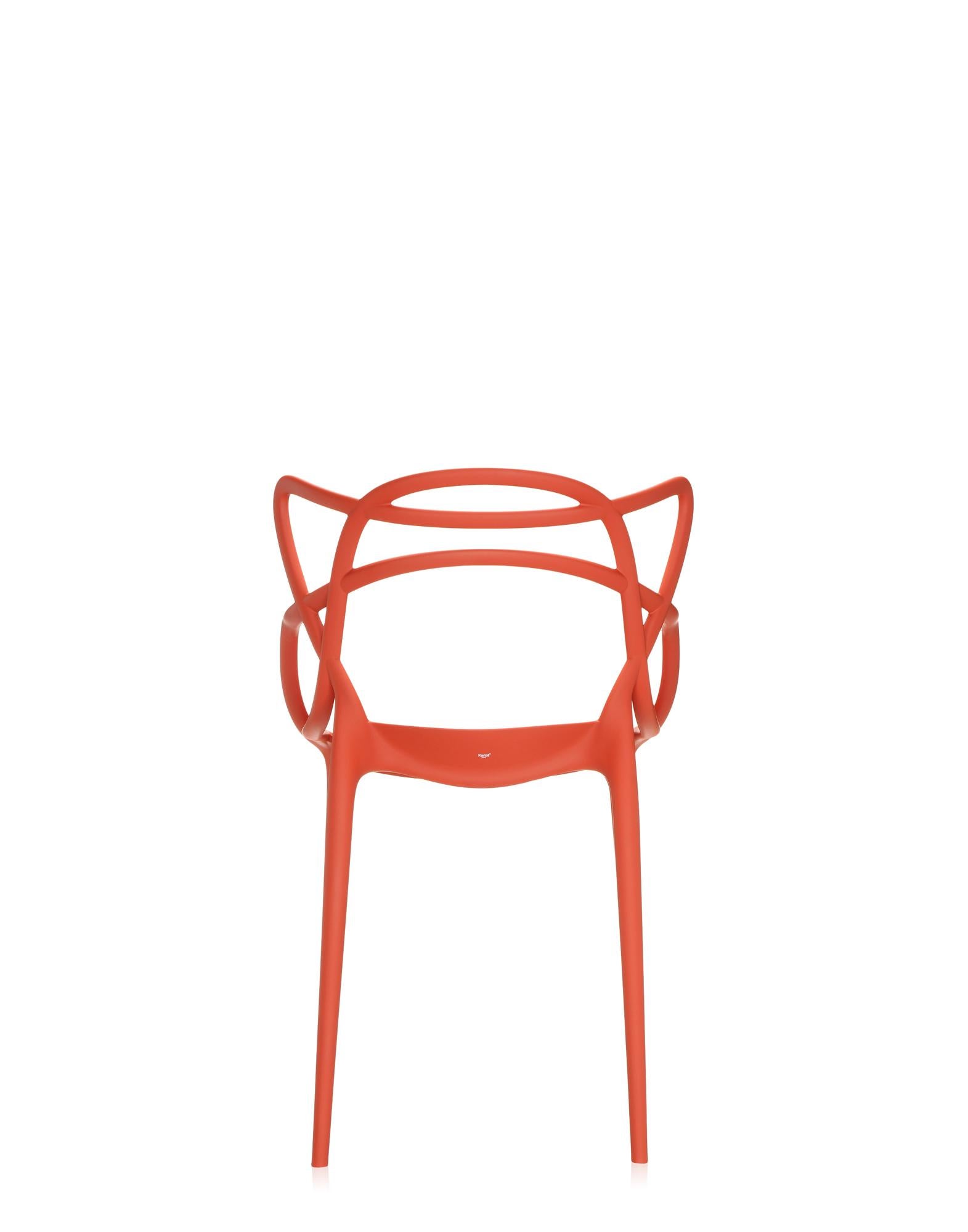Set aus 2 Kartell-Meisterstühlen in Orange von Philippe Starck & Eugeni Quitllet (Italienisch) im Angebot