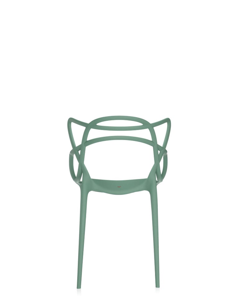Set of 2 Kartell Masters Chairs in Sage by Philippe Starck and Eugeni Quitllet For Sale at 1stDibs