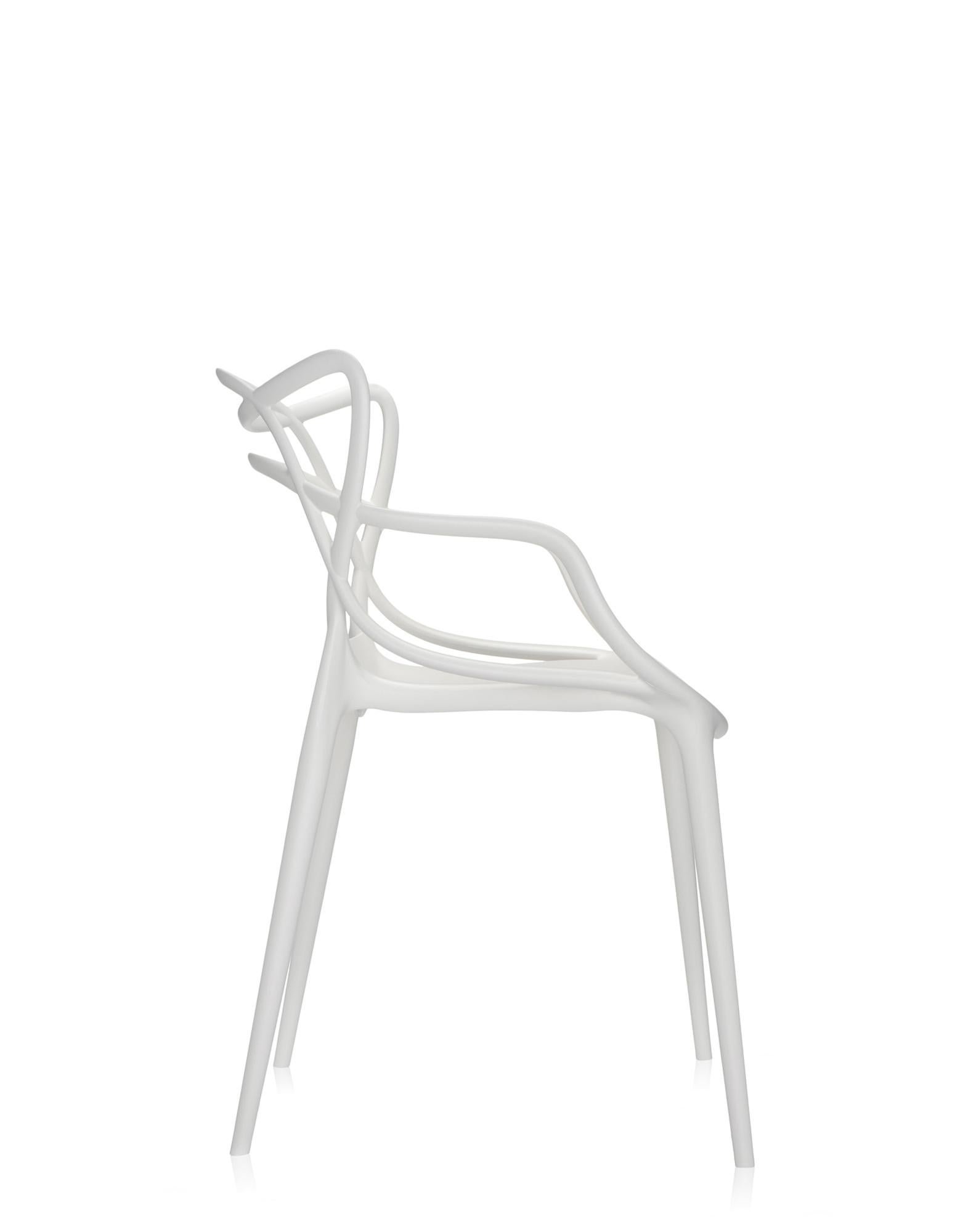 Set aus 2 Kartell-Meisterstühlen in Weiß von Philippe Starck & Eugeni Quitllet (Moderne) im Angebot