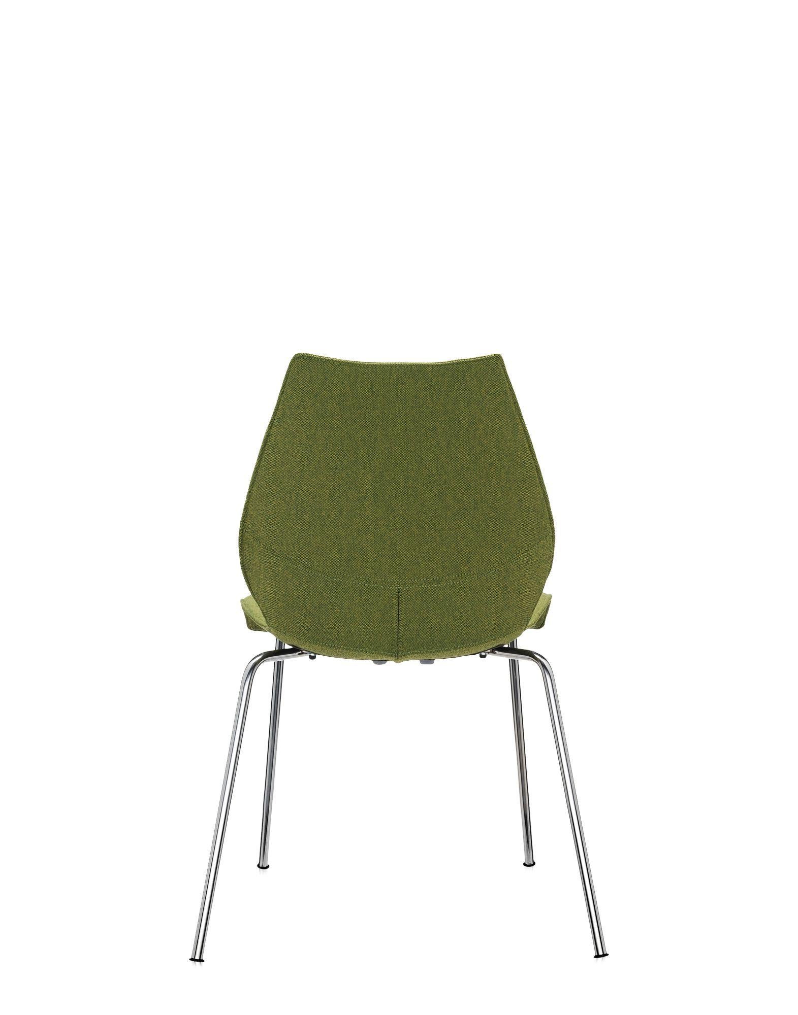 Italian Set of 2 Kartell Maui Soft Trevira Chair in Acid Green by Vico Magistretti