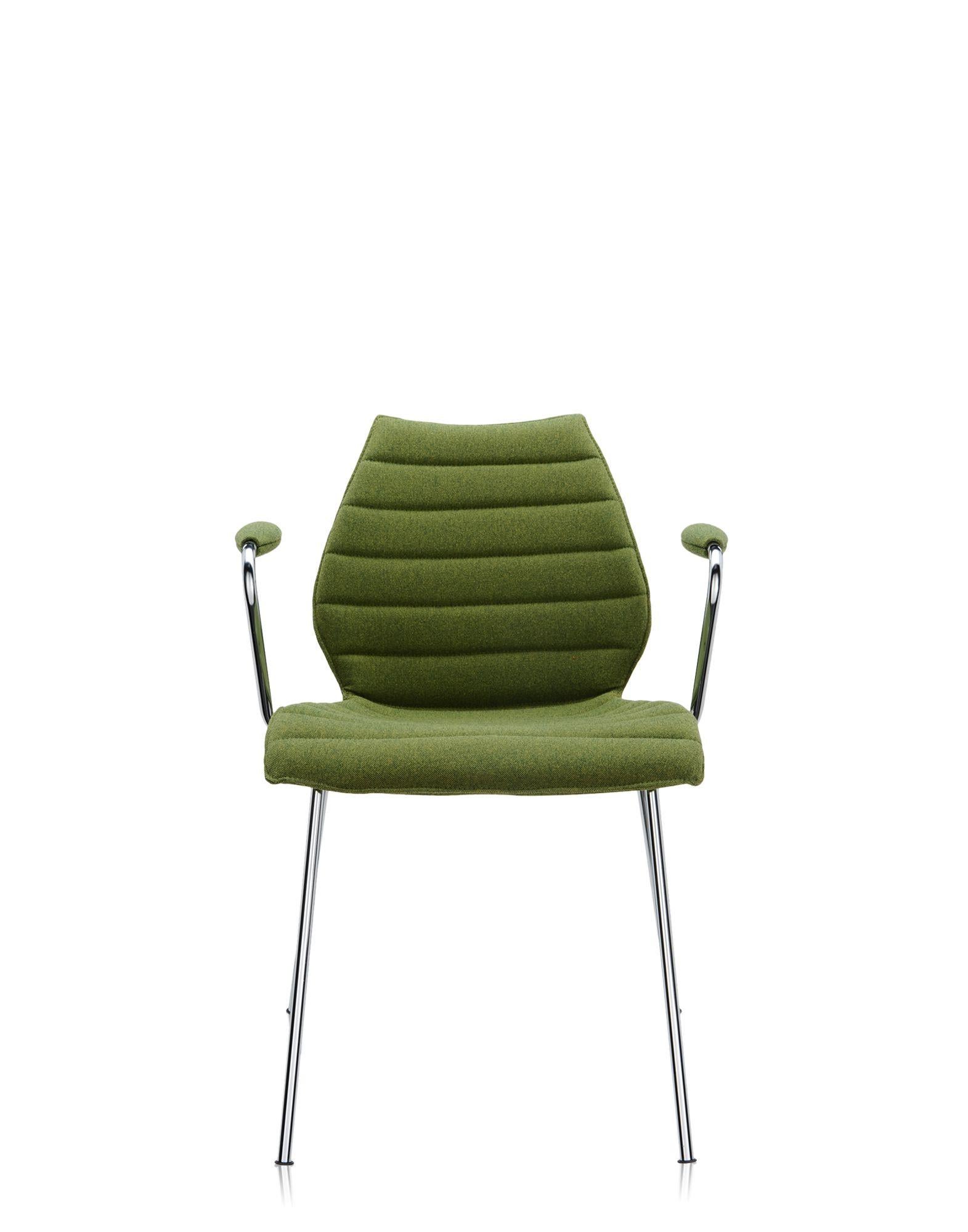 Set of 2 Kartell Maui Soft Trevira Chair in Acid Green by Vico Magistretti In New Condition In Brooklyn, NY