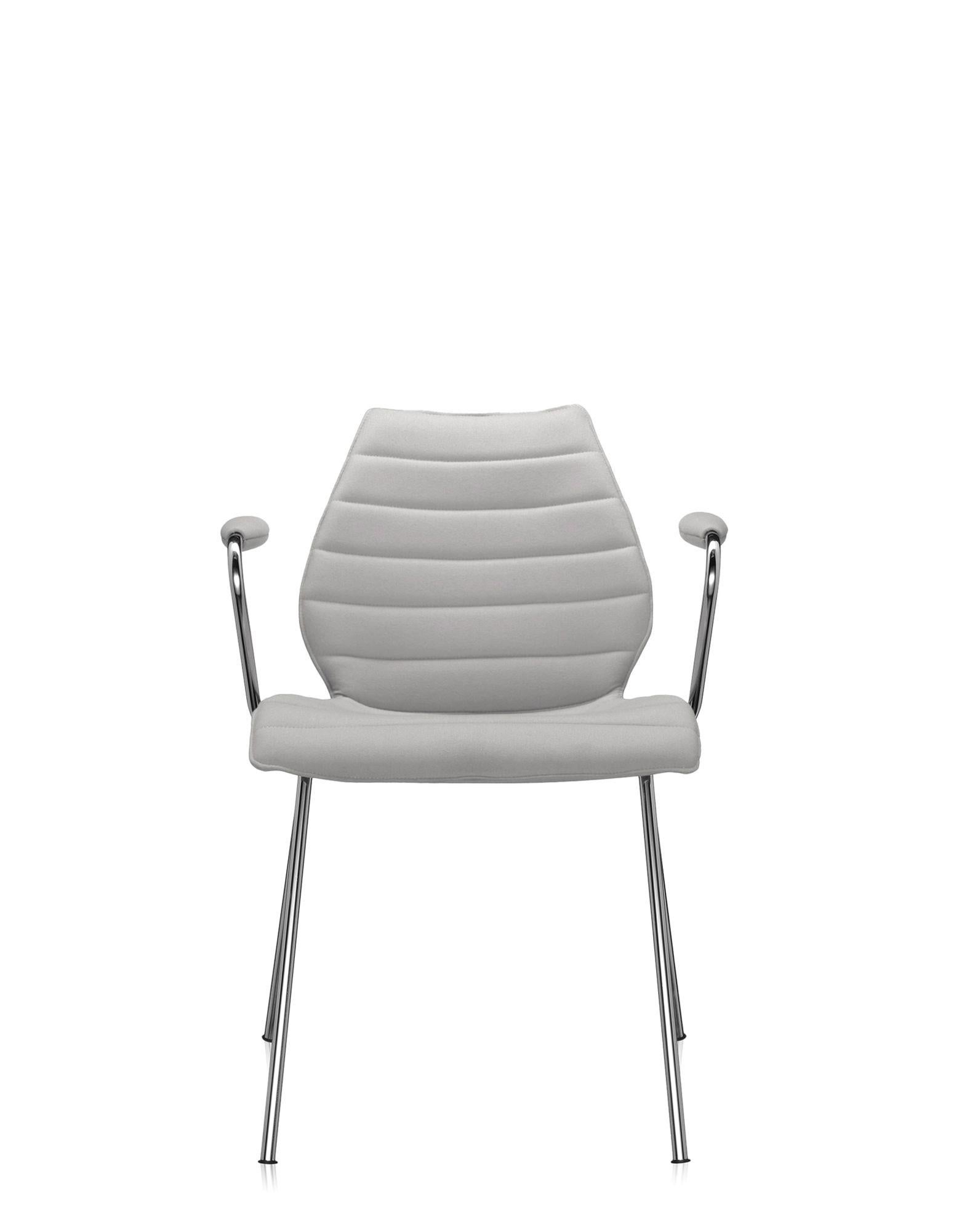 Modern Set of 2 Kartell Maui Soft Trevira Chair in Beige by Vico Magistretti For Sale