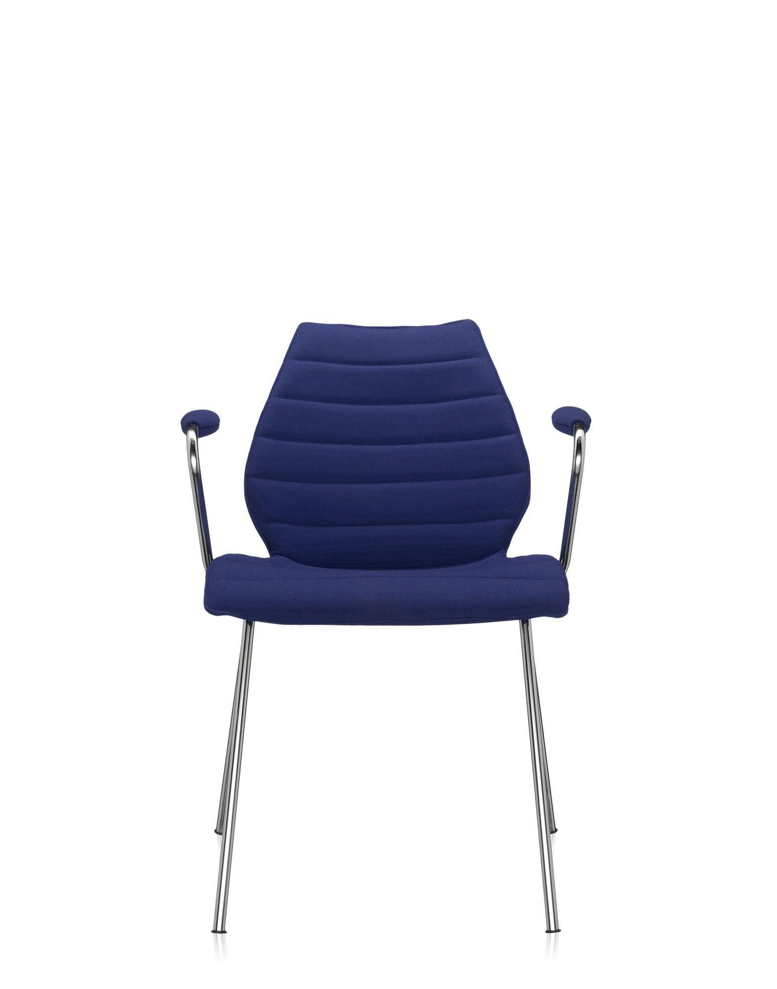 Set of 2 Kartell Maui Soft Trevira Chair in Blue by Vico Magistretti In New Condition In Brooklyn, NY