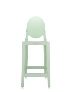 Set of 2 Kartell One More Counter Stools in Mat Green by Philippe Starck