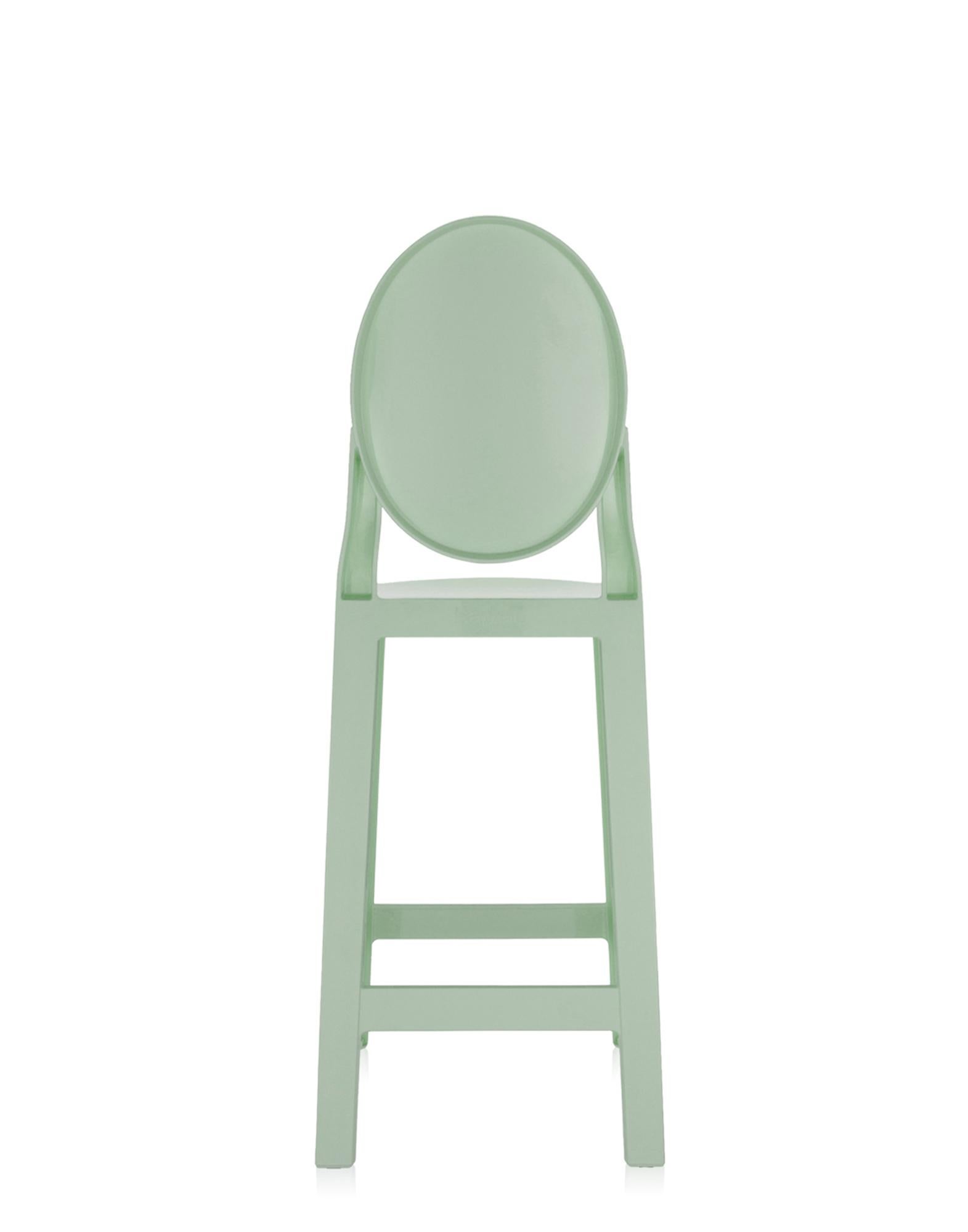 Italian Set of 2 Kartell One More Counter Stools in Mat Green by Philippe Starck