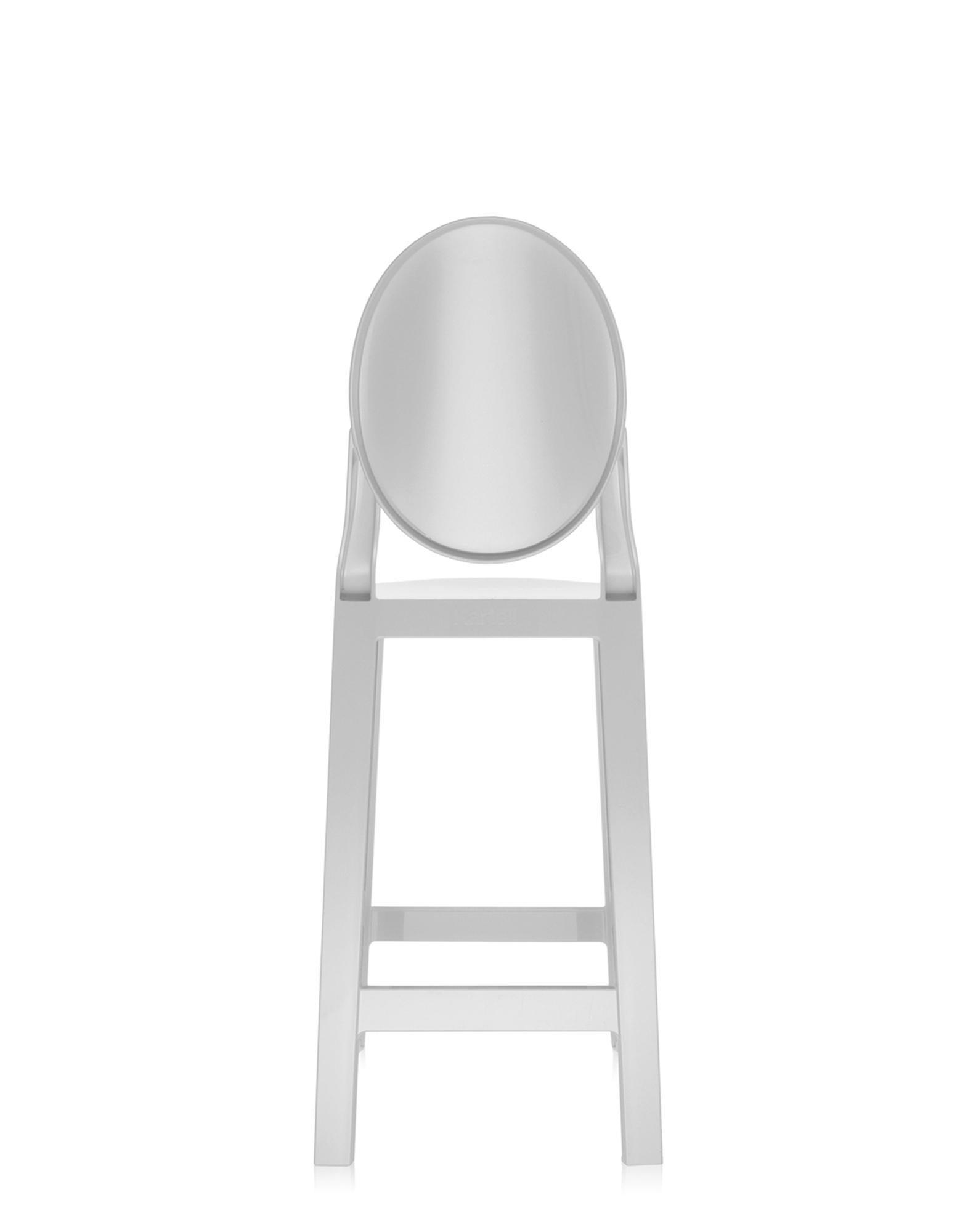 Italian Set of 2 Kartell One More Counter Stools in Mat White by Philippe Starck For Sale