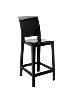 Set of 2 Kartell One More Please Counter Stools in Matt Black by Philippe Starck