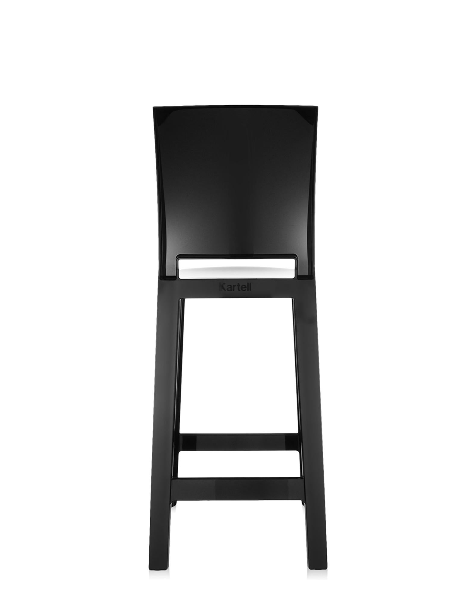 Italian Set of 2 Kartell One More Please Counter Stools in Matt Black by Philippe Starck For Sale