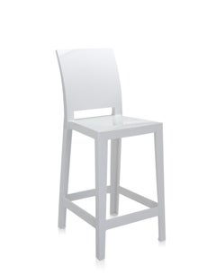 Set of 2 Kartell One More Please Counter Stools in Matt White by Philippe Starck