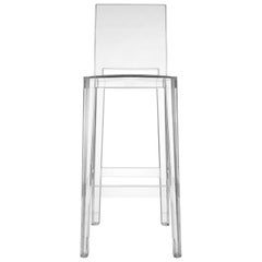 Set of 2 Kartell One More Please Square Bar Stools in Crystal by Philippe Starck