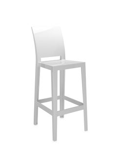 Set of 2 Kartell One More Please Square Bar Stools in White by Philippe Starck