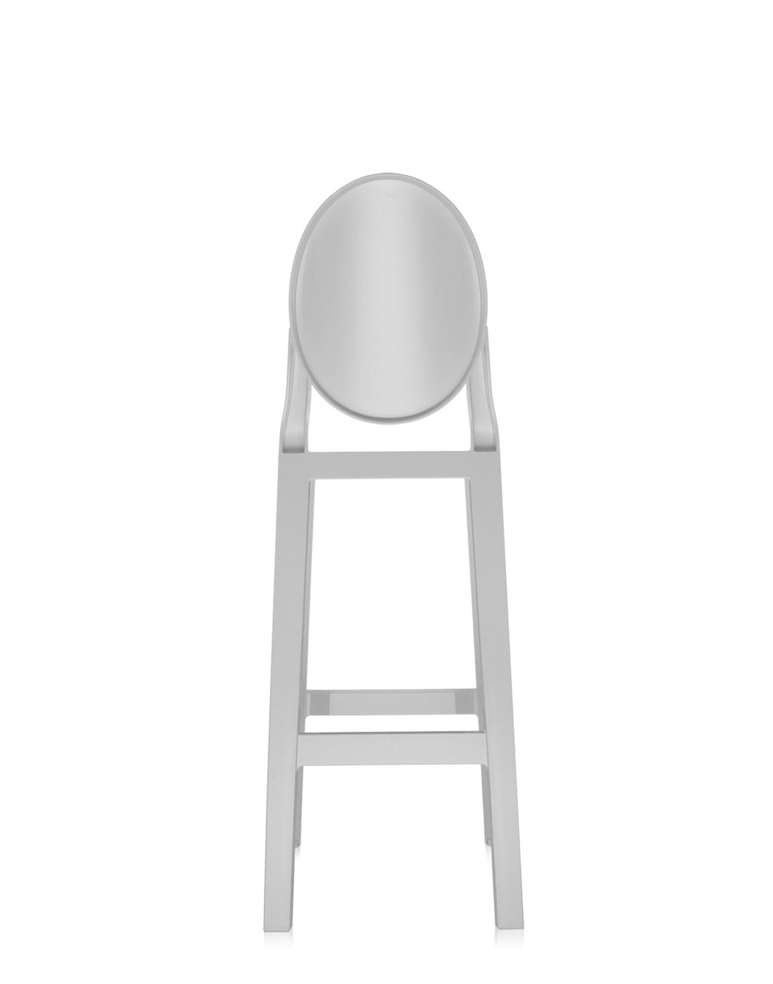Italian Set of 2 Kartell One More Square Bar Stools in White by Philippe Starck For Sale