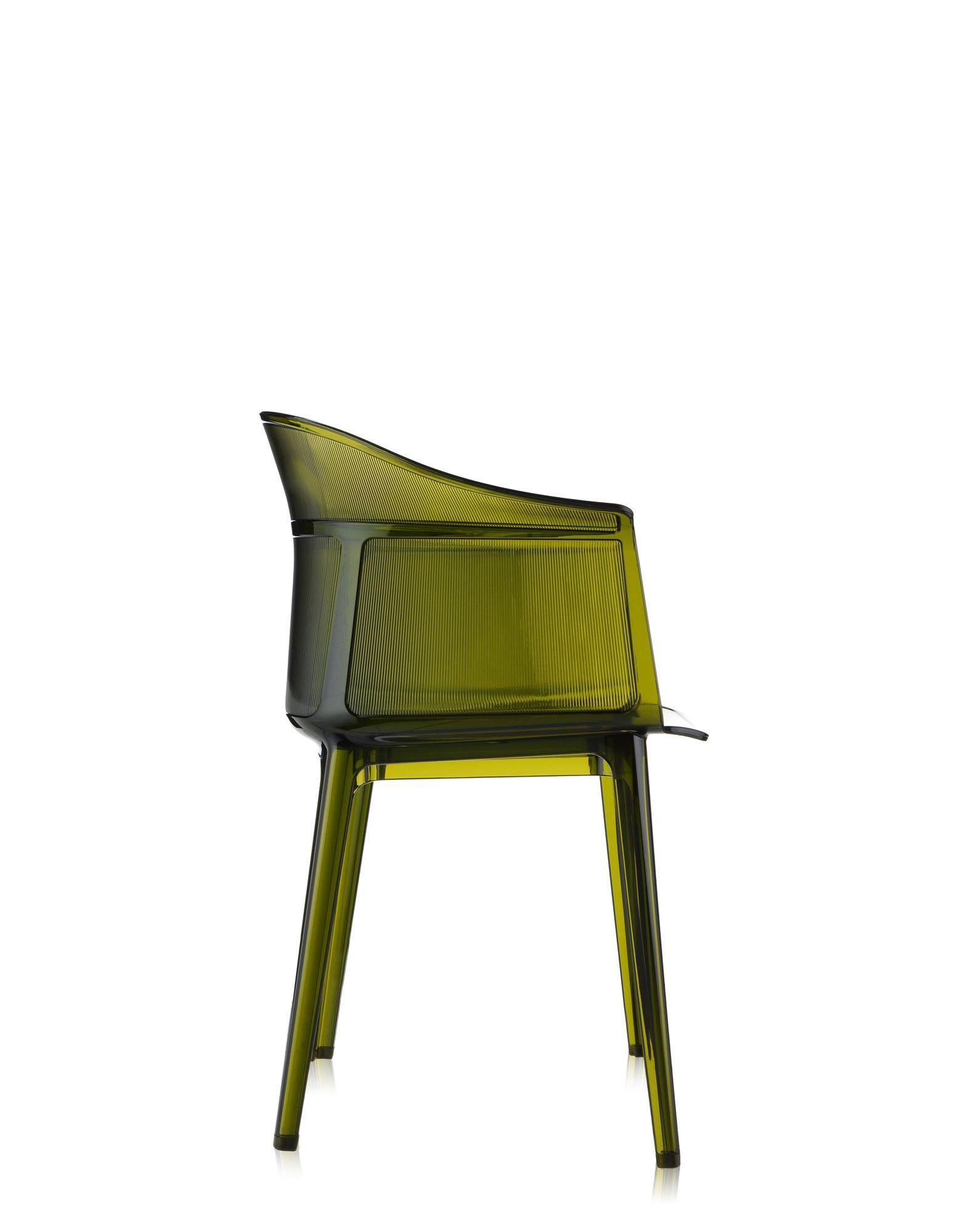 Modern Set of 2 Kartell Papyrus Chair in Olive Green by Ronan & Erwan Bouroullec For Sale