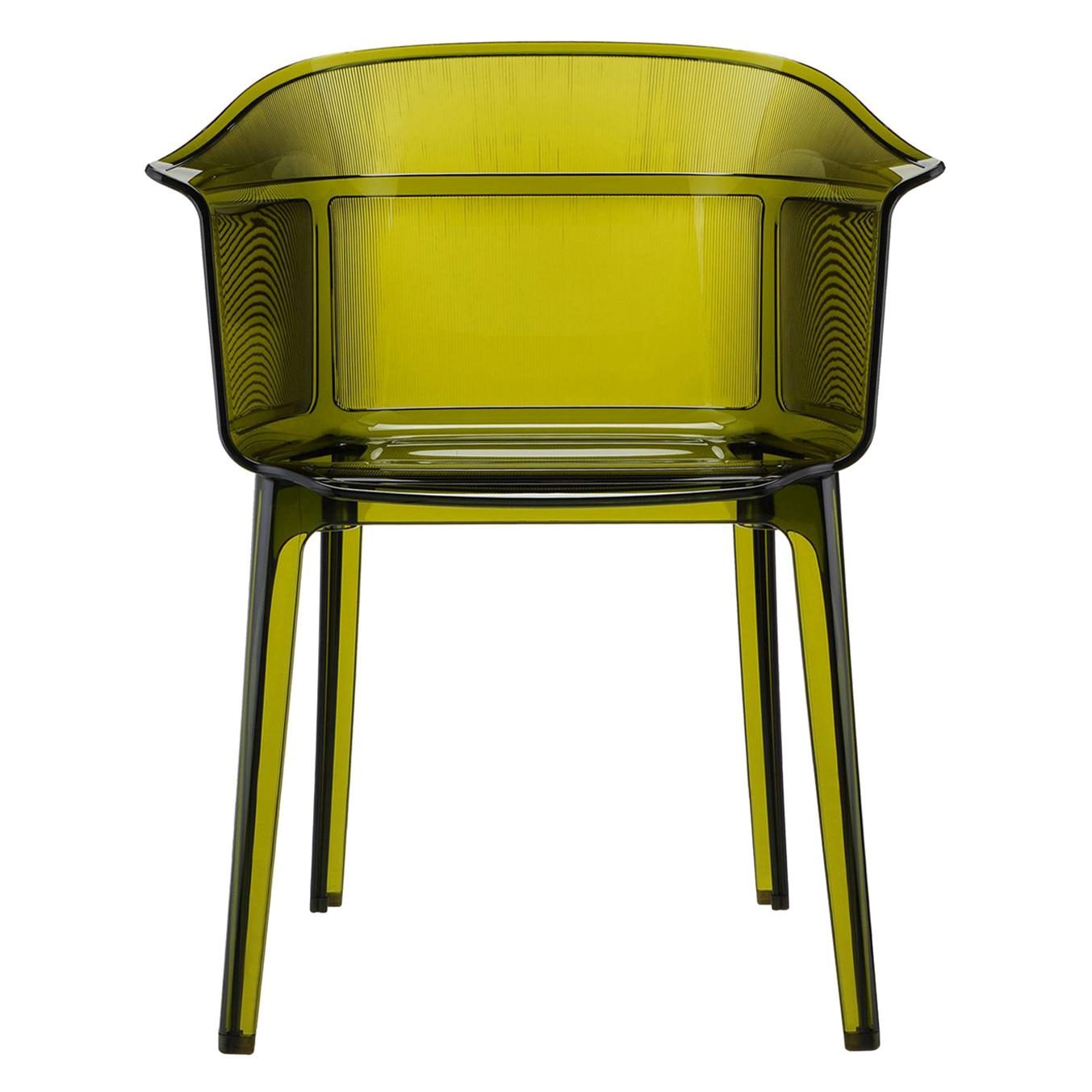 Set of 2 Kartell Papyrus Chair in Olive Green by Ronan & Erwan Bouroullec