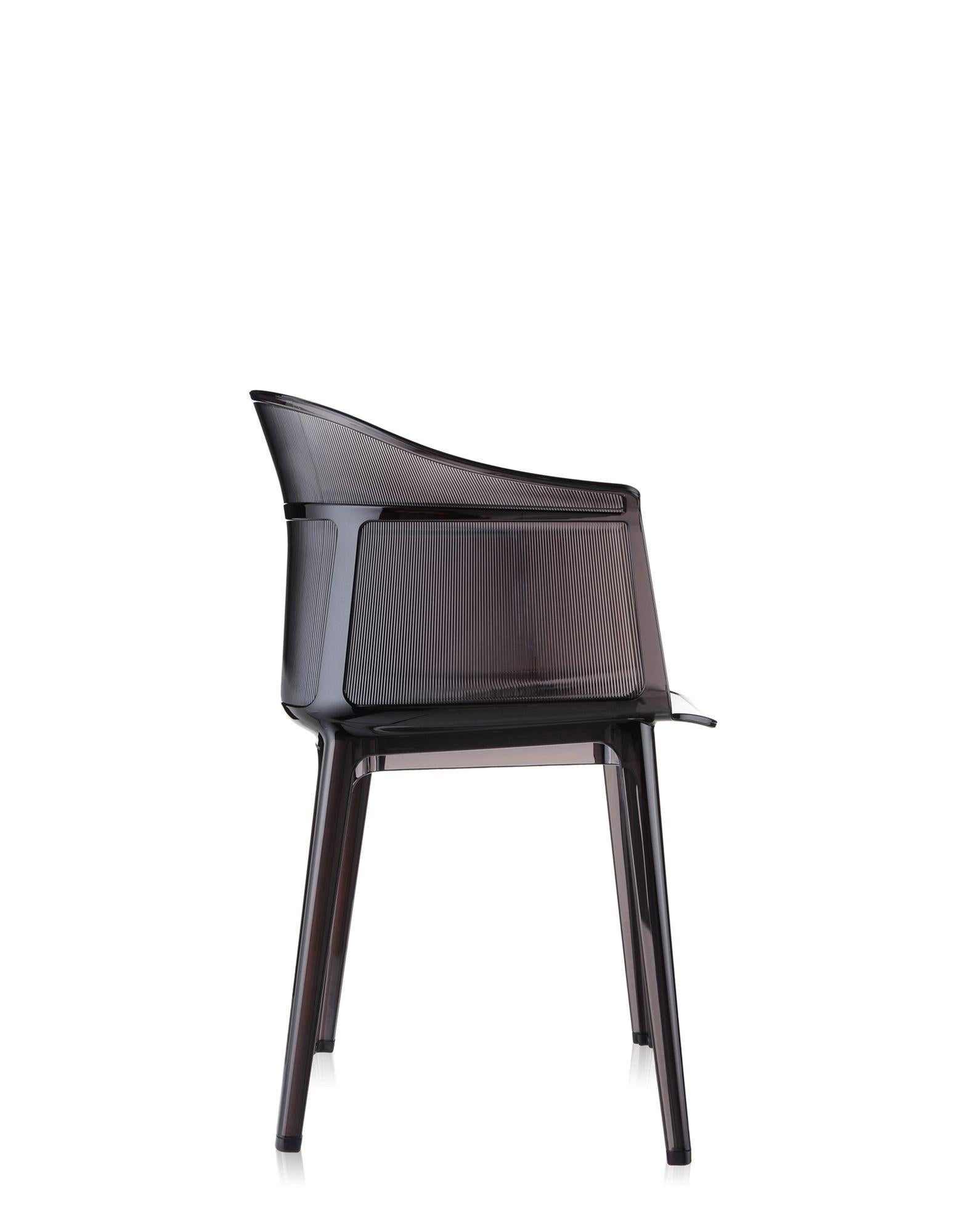 2er-Set Kartell Papyrus-Stuhl in Rauchbraun von Ronan & Erwan Bouroullec (Moderne) im Angebot
