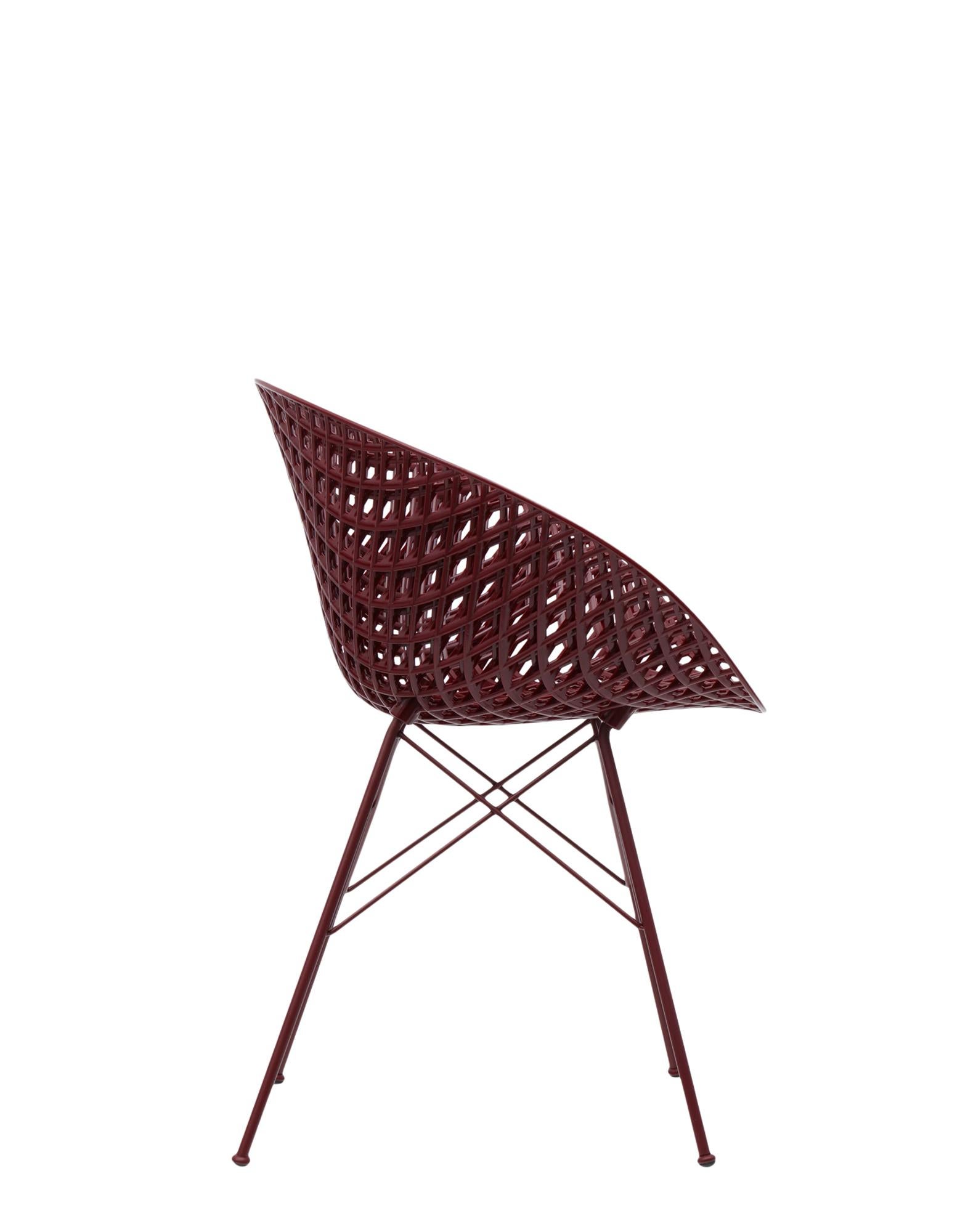Modern Set of 2 Kartell Smatrik Chair in Plum with Plum Legs by Tokujin Yoshioka For Sale