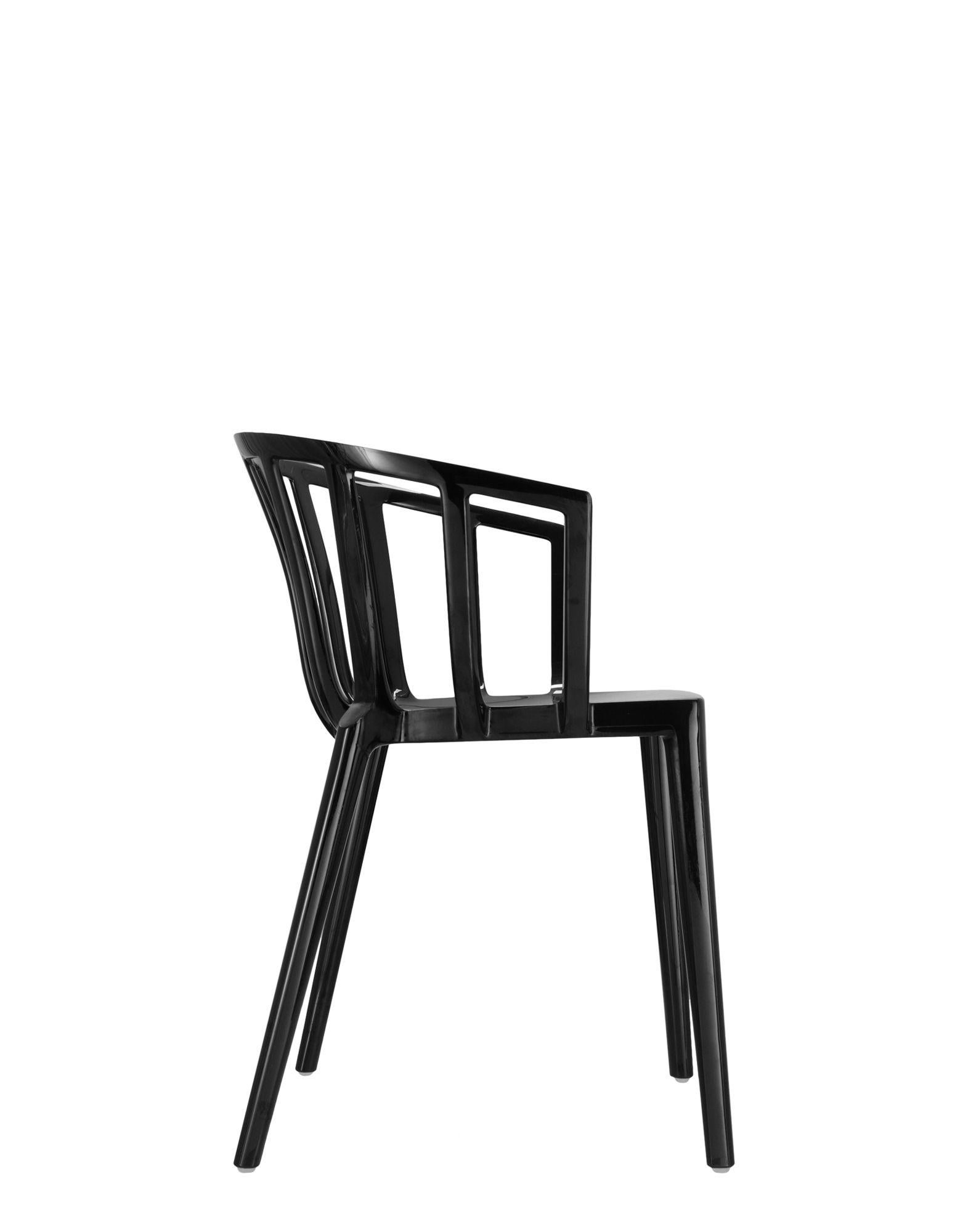 Moderne Ensemble de 2 chaises Kartell de Venise en  Noir éclatant de Philippe Starck en vente
