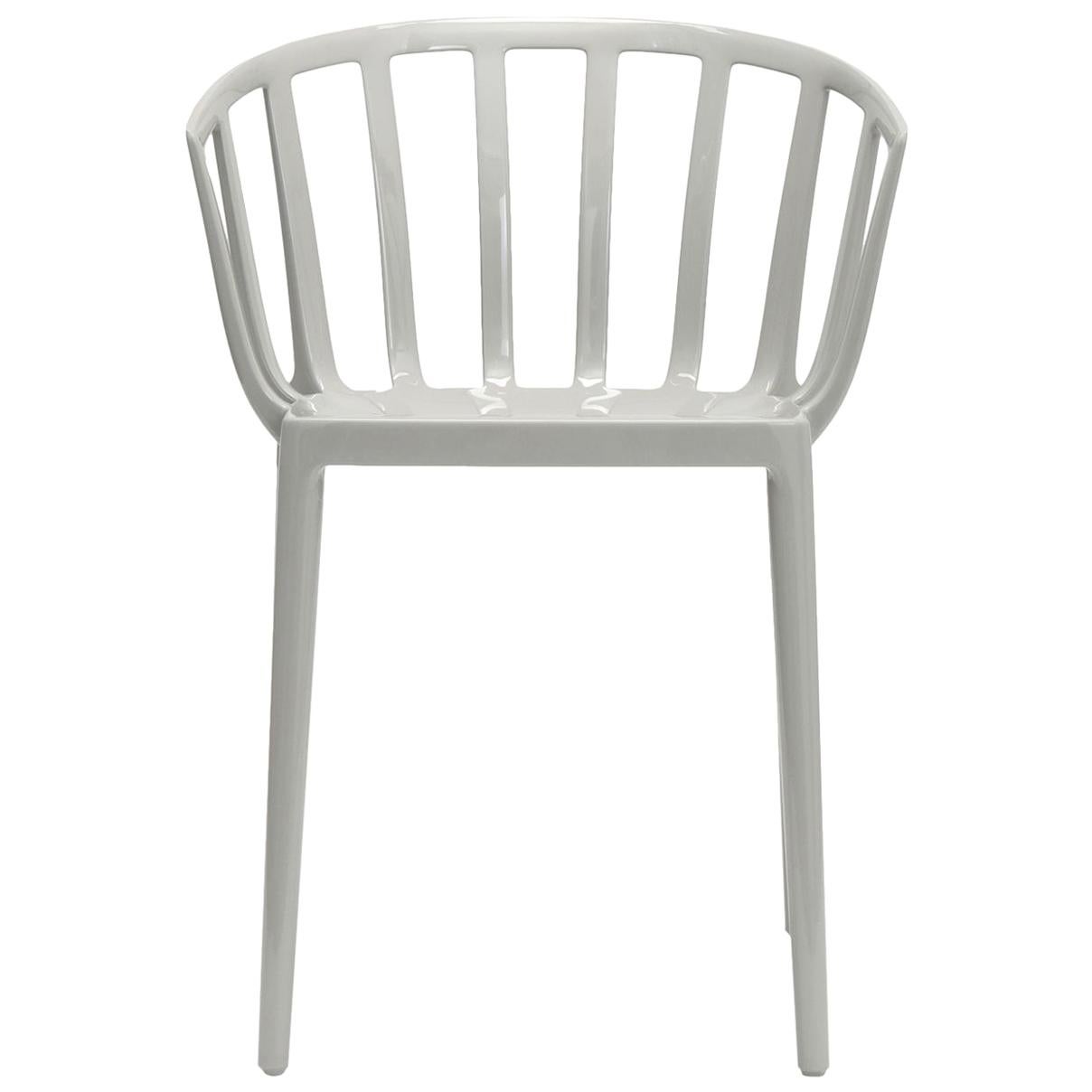 Set of 2 Kartell Venice Chairs in Grey by Philippe Starck For Sale
