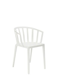 Set di 2 sedie Kartell Venice in bianco lucido di Philippe Starck