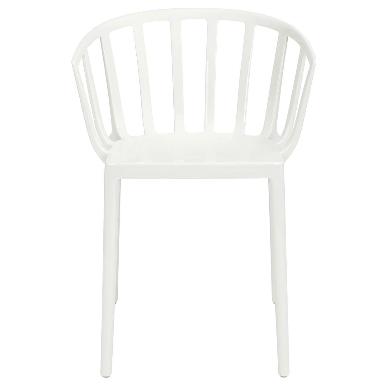 Lot de 2 chaises Kartell Venice en blanc brillant par Philippe Starck