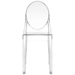 Set of 2 Kartell Victoria Ghost Chairs in Crystal by Philippe Starck