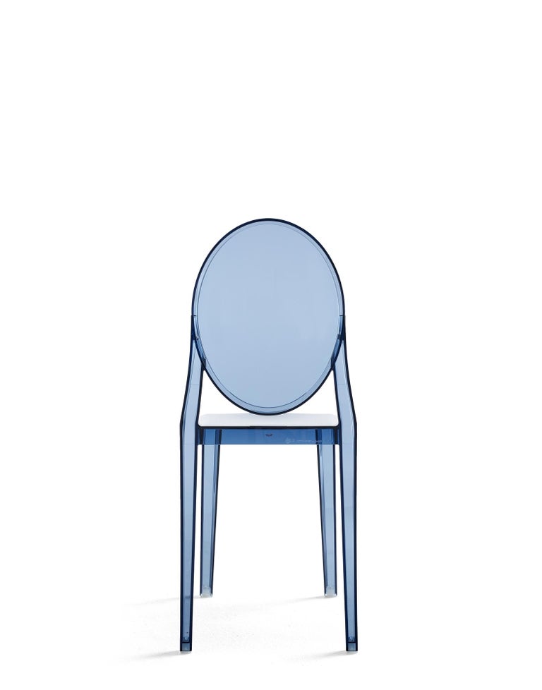 Set of 2 Kartell Victoria Ghost Chairs in Powder Blue by Philippe