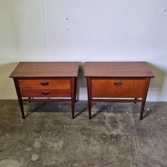 Ensemble de 2 tables de nuit "Kastrup" par Louis Van Teeffelen pour WéBé, Pays-Bas 1950