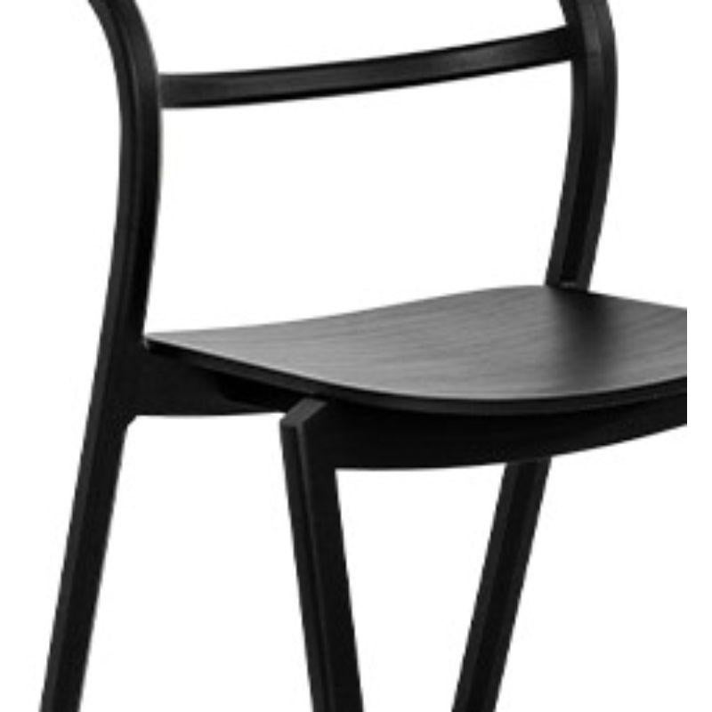 Plywood Set of 2, Kastu Black Chairs by Made by Choice